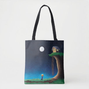Full Moon Night Sky Tote Bag