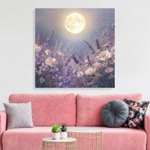 Full Moon Night Wall Art   Mystical Moonlight