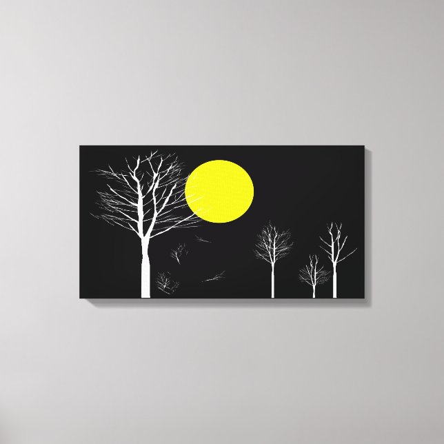 Full Moon Night Wrapped Canvas (Front)