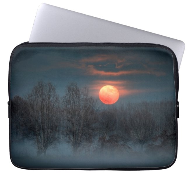 Full Moon | November in Scalenghe, Italy Laptop Sleeve (Front)