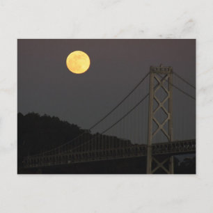 Full Moon Over Bay Bridge San Francisco 01/10/09 Postcard