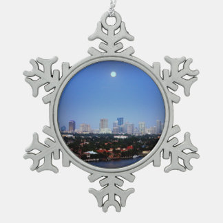 Full Moon Over Ft. Lauderdale Tree Ornament