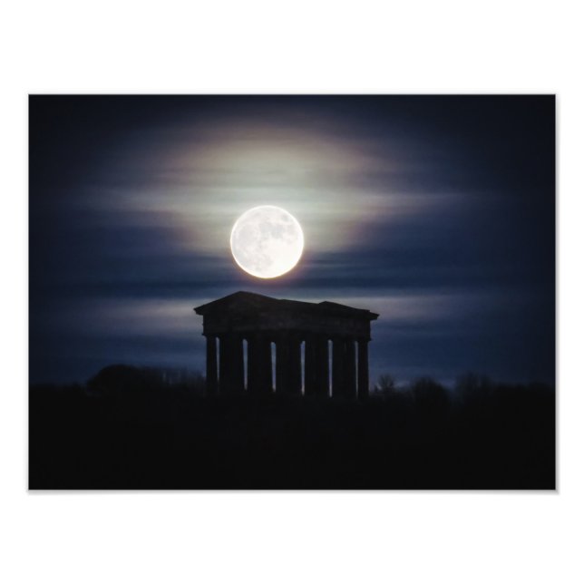 Full Moon over Penshaw Monument Poster/Print Photo Print (Front)