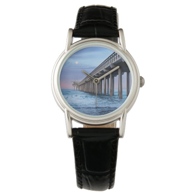 Full moon over pier, California Watch (Front)