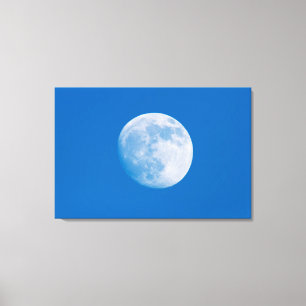 Full Moon Over The City Of Montreal Canvas Print