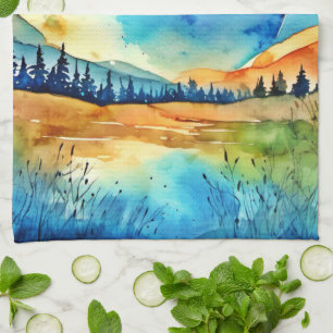 Full Moon Painting Tea Towel
