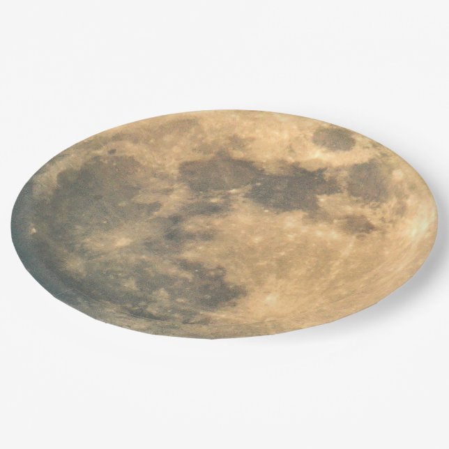 Full Moon Paper Plate (Angled)