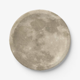Full Moon Paper Plate