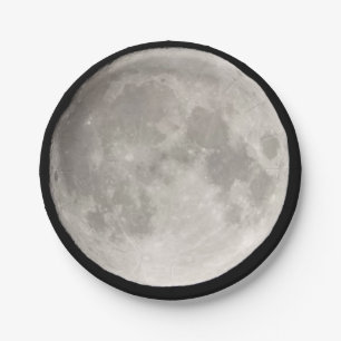 Full moon paper plate