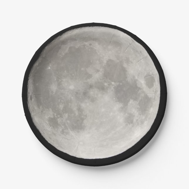 Full moon paper plate (Front)