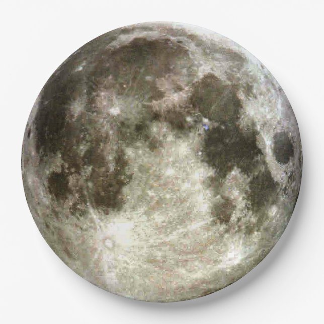 Full Moon Paper Plate (Front)