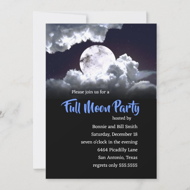 Full Moon Party Invitation (Front)