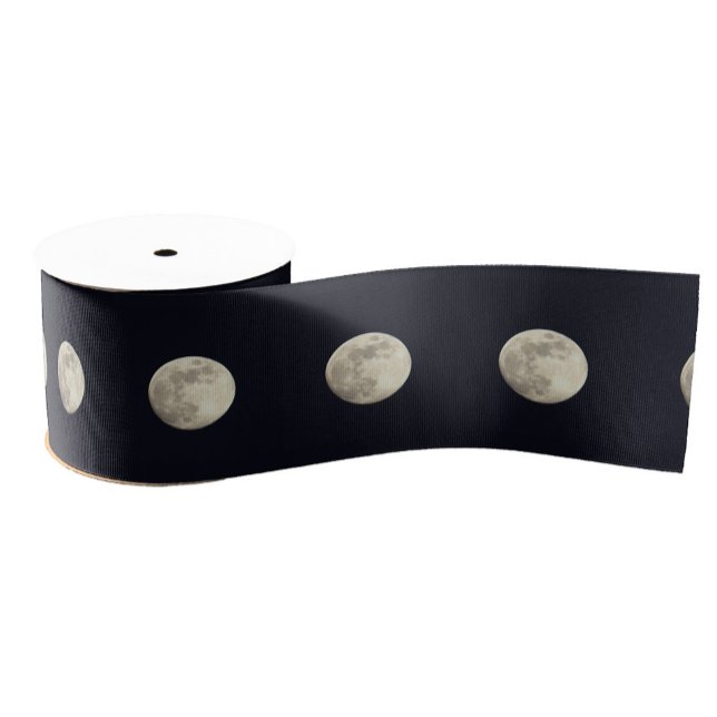 Full Moon Photo Ribbon  Grosgrain Ribbon (Creator Uploaded)