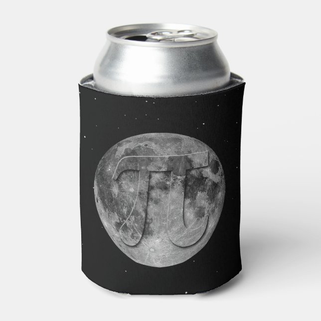 Full Moon Pi Day Fun Can Cooler (Can Front)