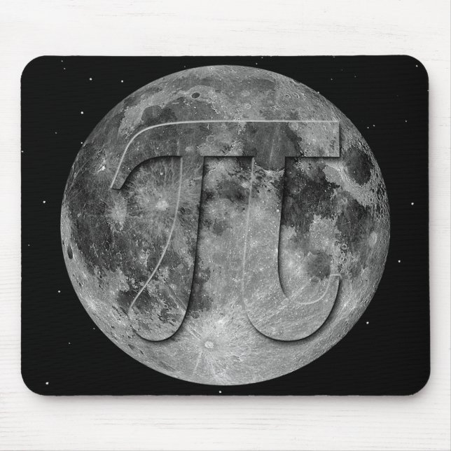 Full Moon Pi Day Fun Mouse Pad (Front)
