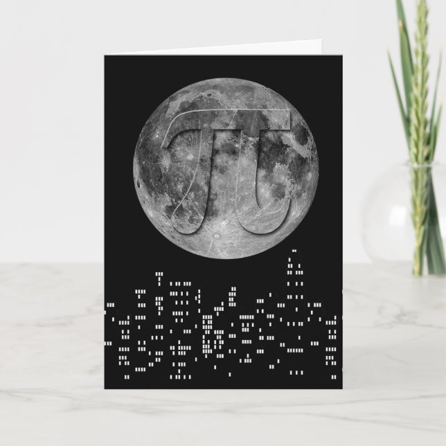 Full Moon Pi In The Sky Card (Front)