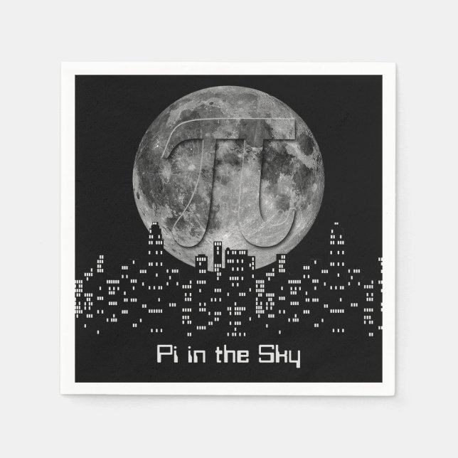 Full Moon Pi In The Sky Napkin (Front)