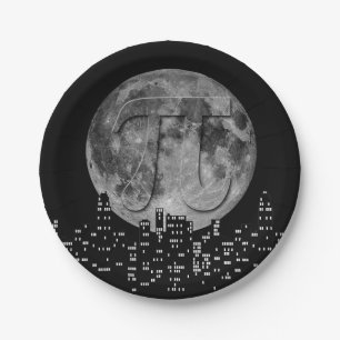 Full Moon Pi In The Sky Paper Plate