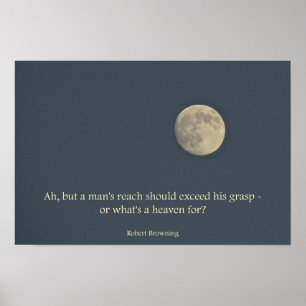 Full Moon Poster Robert Browning Quote