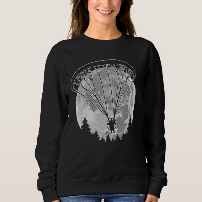 Full Moon Powerd Paraglider Paramotor Pilot Sweatshirt (Front)
