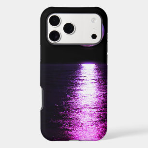 Full moon reflection purple