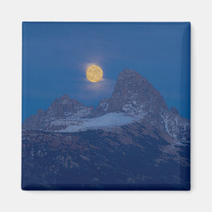 Full Moon Rising   Grand Teton Driggs, Idaho Magnet