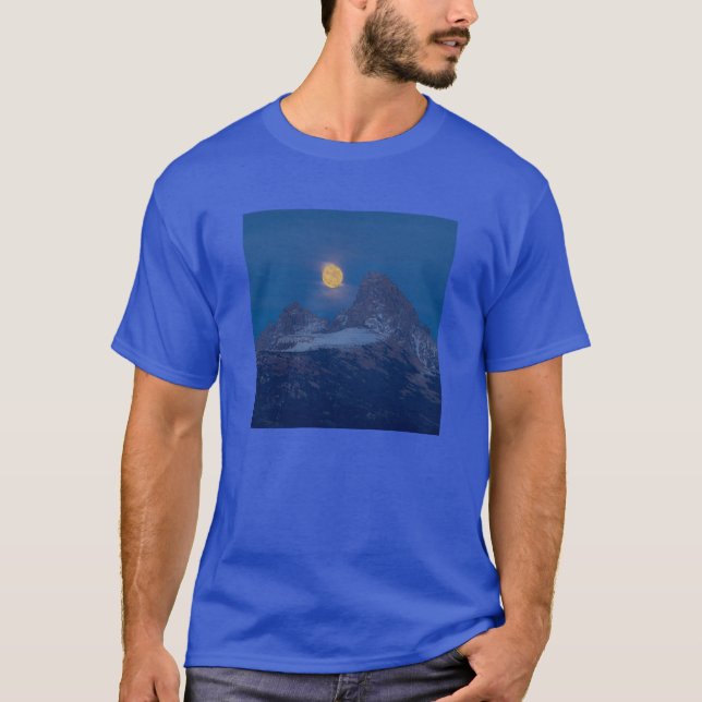 Full Moon Rising | Grand Teton Driggs, Idaho T-Shirt (Front)