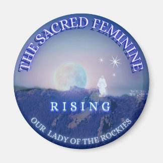 Full Moon Rising Over Our Lady of The Rockies Magnet