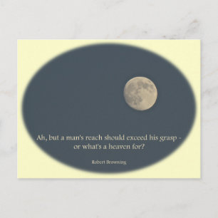 Full Moon Robert Browning Quote Postcard