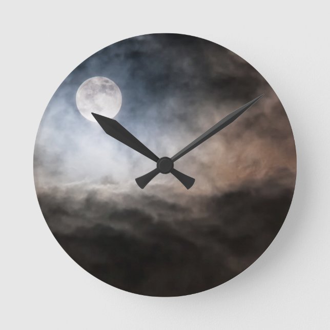 Full moon round clock (Front)