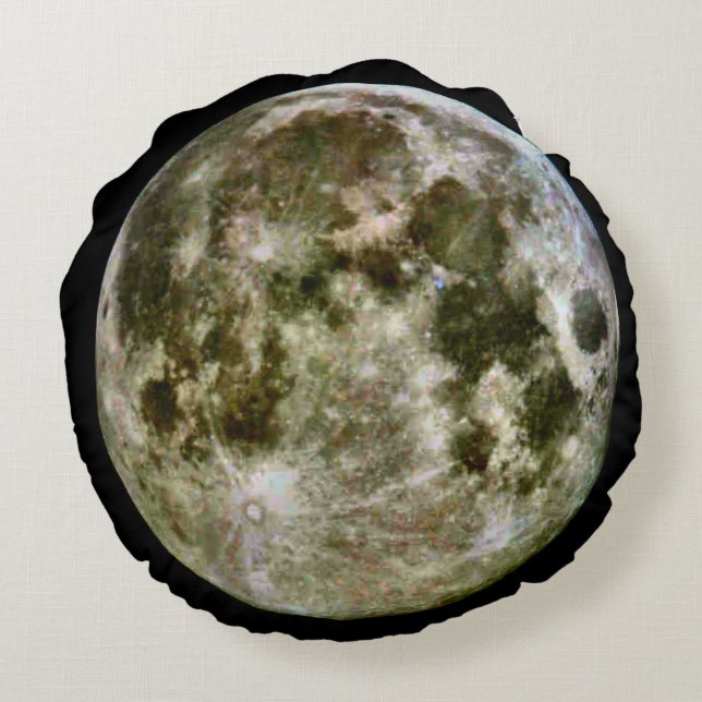 Full Moon Round Pillow. Round Cushion (Back)