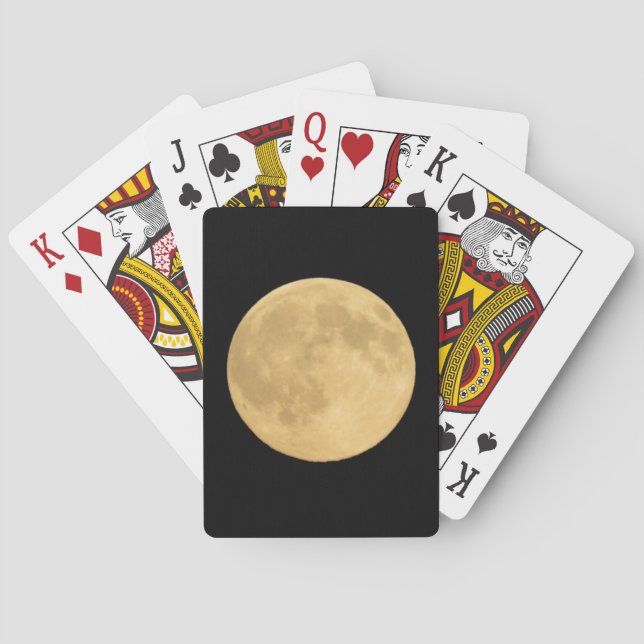 Full Moon | Seattle, Washington Playing Cards (Back)