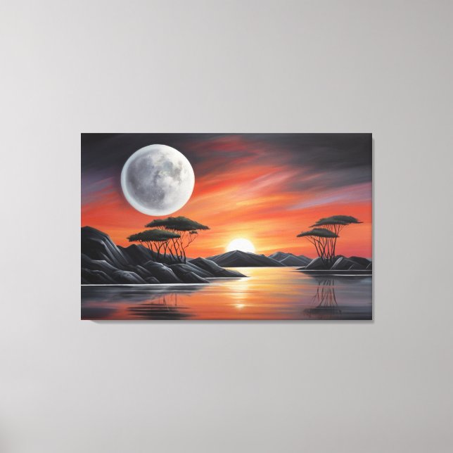 FULL MOON SENSET CANVAS PRINT (Front)