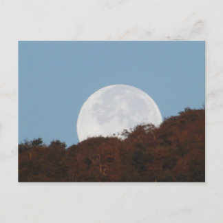Full Moon Setting Over The Mountain Postcard