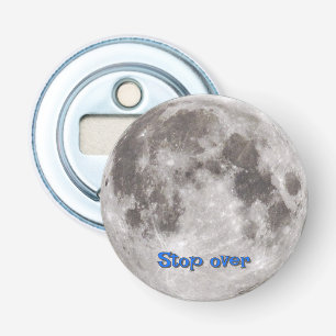 Full moon shining on the sky bottle opener