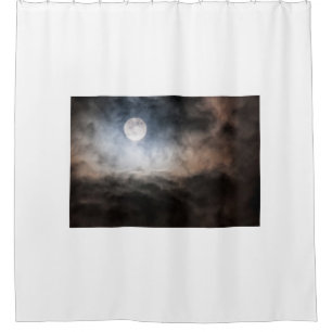 Full moon shower curtain