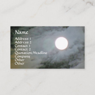 Full Moon Sky Nature Photography Business Card