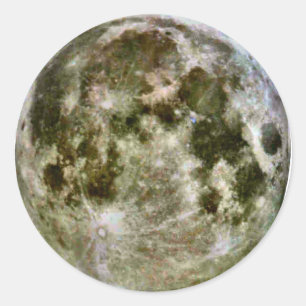 Full Moon Stickers. Classic Round Sticker