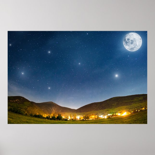Full Moon Summer night Poster (Front)