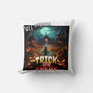Full Moon Trick or Treat  Cushion