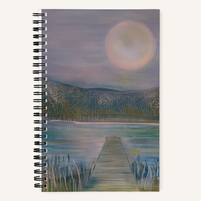 Full Moon Water Rainer Rilke quote Notebook (Front)