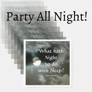 Full Moon What has Night to do with Sleep Napkin