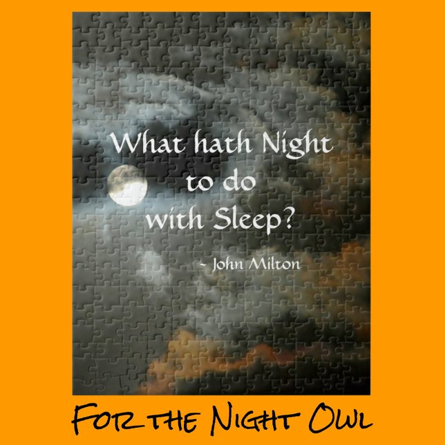 Full Moon with Night quote  Jigsaw Puzzle (Creator Uploaded)
