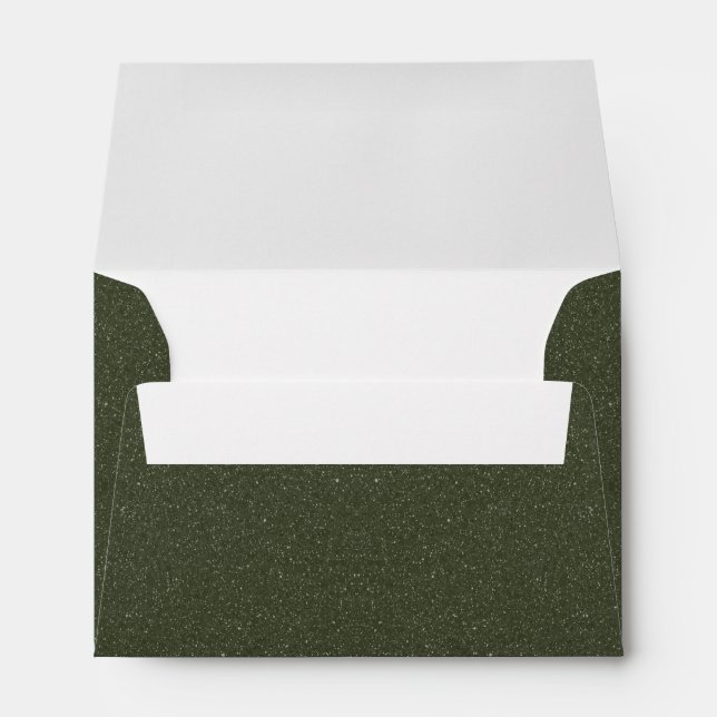 Full Moss Green Textured Envelope – Customisable (Back (Bottom))