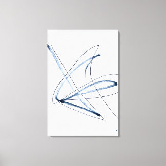 Full Motion, Minimalist Abstract Line Art Canva Canvas Print