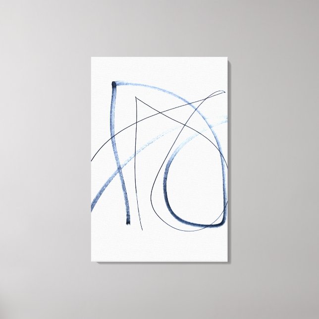Full Motion, Minimalist Abstract Line Art Canva Canvas Print (Front)