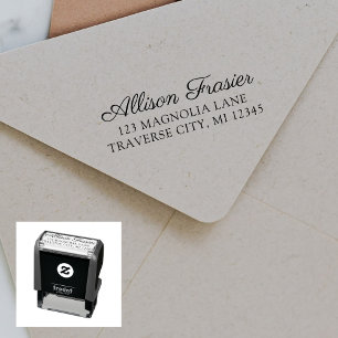 Full Name Fancy Return Address Self-inking Stamp