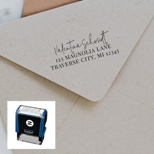 Full Name Fancy Return Address Self-inking Stamp