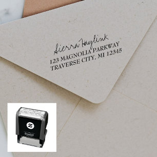 Full Name Fancy Return Address Self-inking Stamp