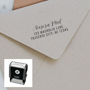 Full Name Fancy Return Address Self-inking Stamp